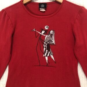 The Nightmare Before‎ Christmas Jack and Sally Red Long Sleeve Shirt